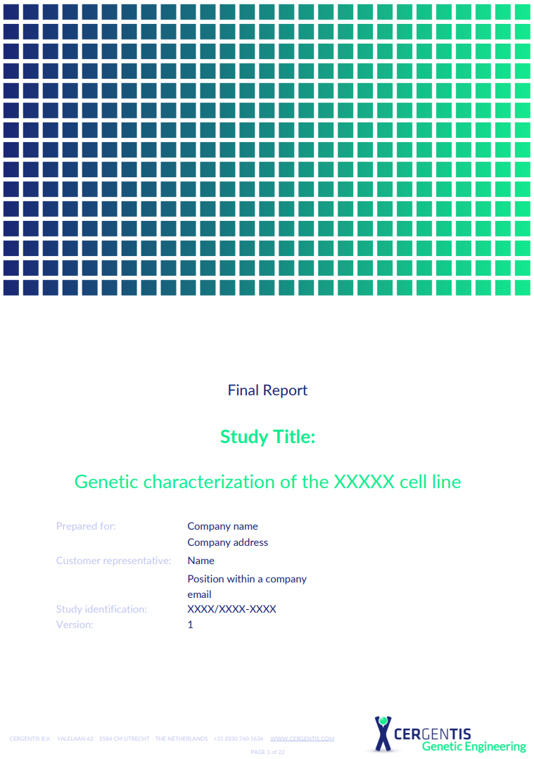 Cergentis example report - MCB characterization